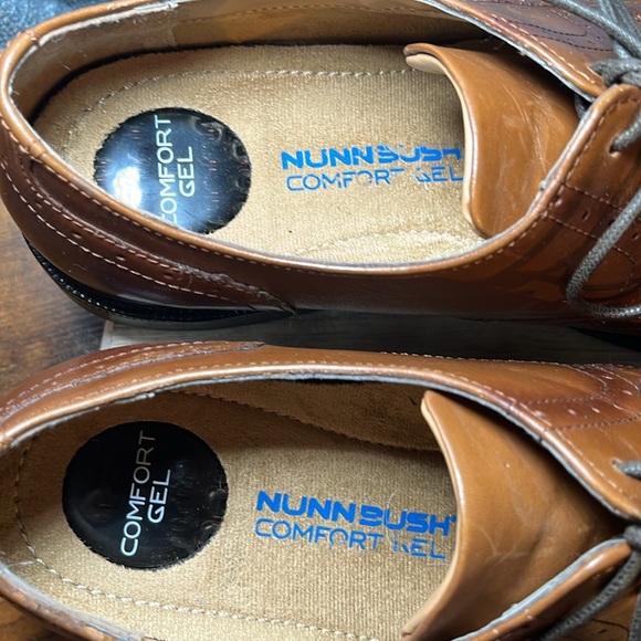 Nunn Bush Nelson Comfort 11‎ Cognac Oxford Lace Up Dress Shoes Wingtips Cushion - Picture 2 of 9